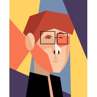 boy glasses intelligent red hair think