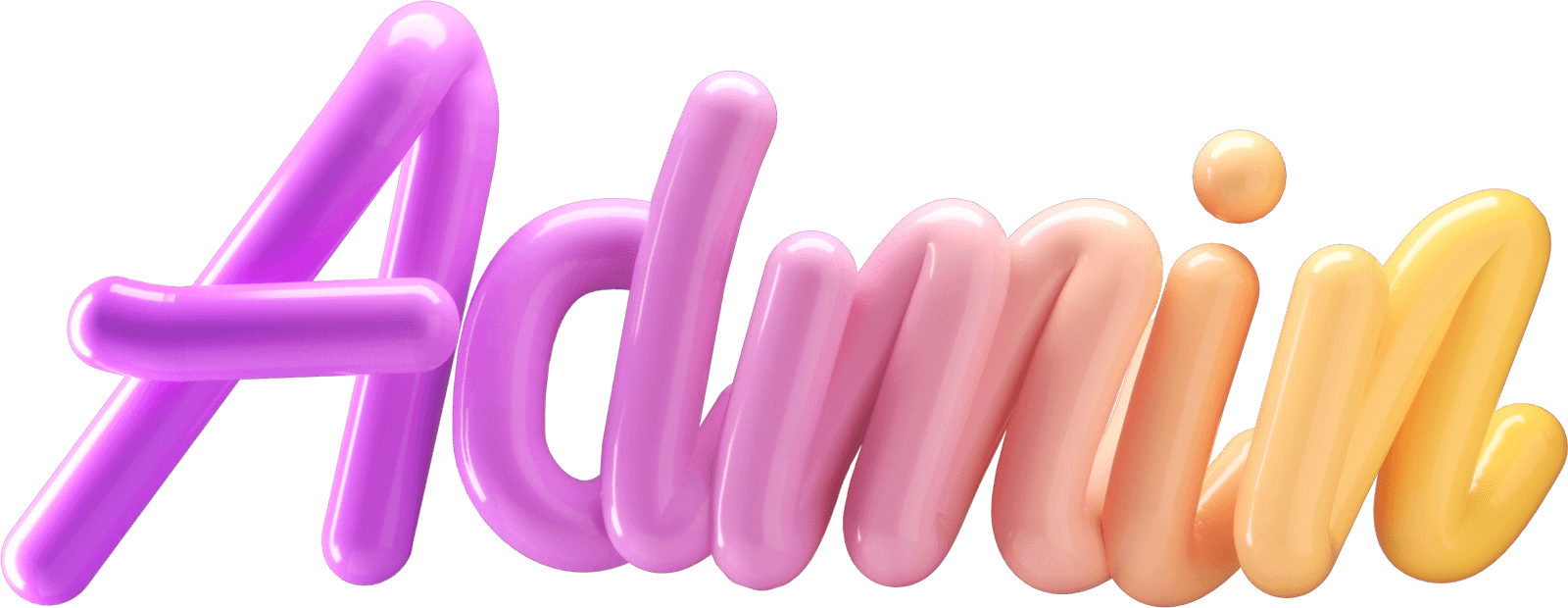 admin 3d lettering