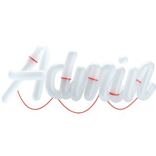 3d admin lettering