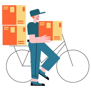 postman delivery packages ordered goods