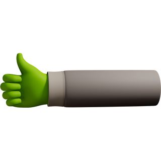 green hand jumper sign cool