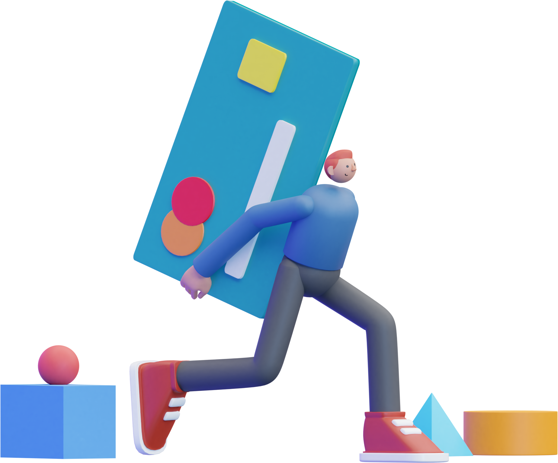 3d illustration shopping solvency bargain