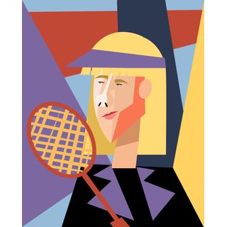 player tennis player racket cap woman