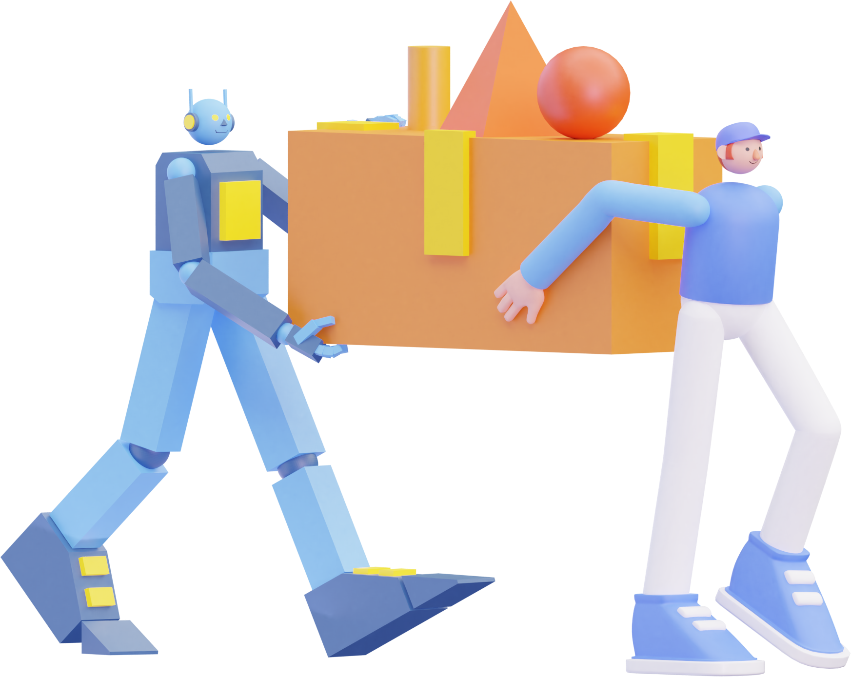 3d illustration patron server information processing system