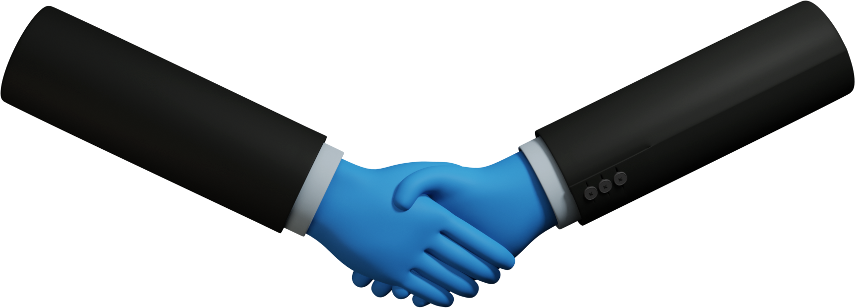 hands blue signs handshake jacket
