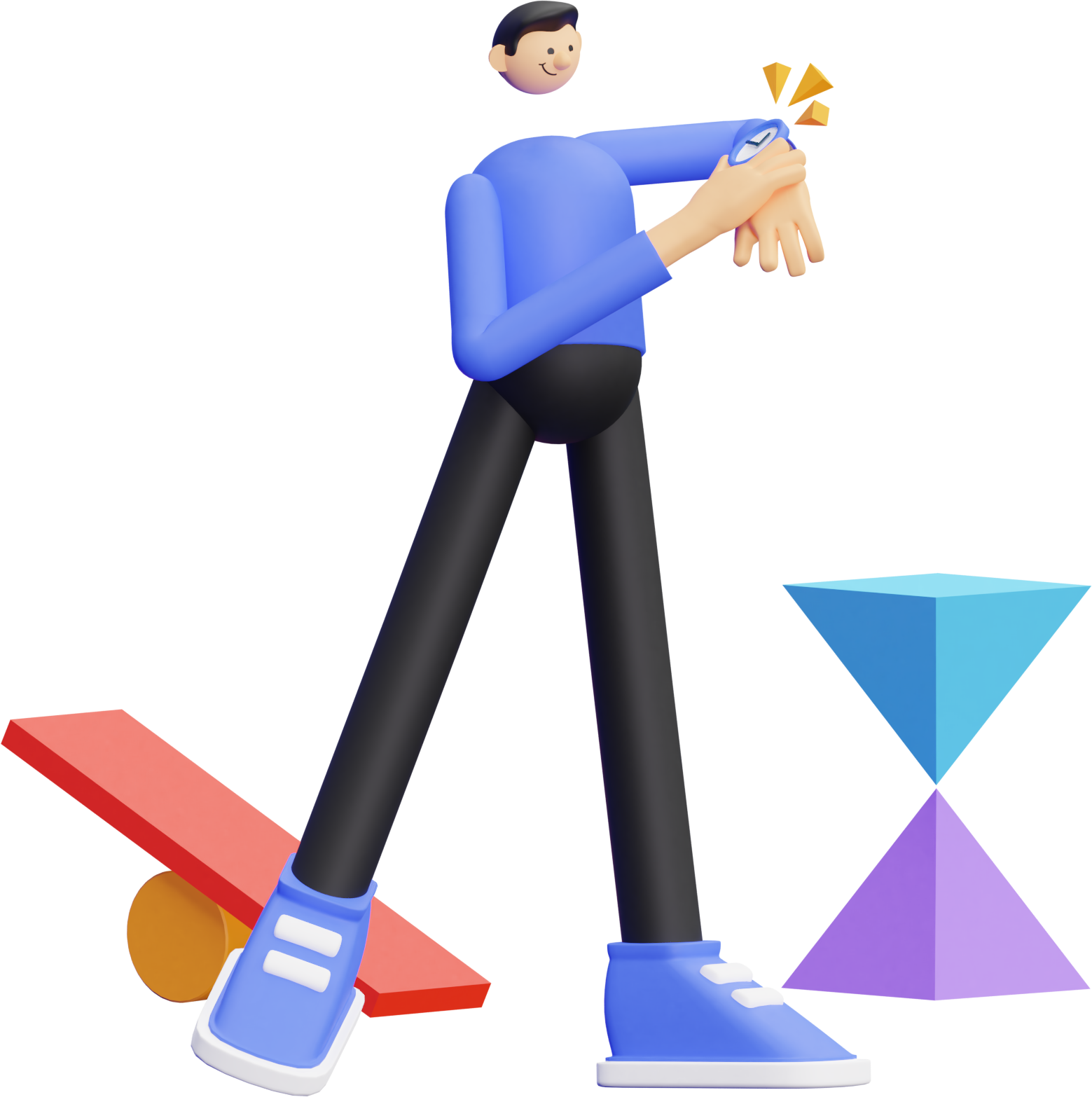 3d illustration group modern measurable