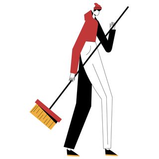 sweep cleanliness broom