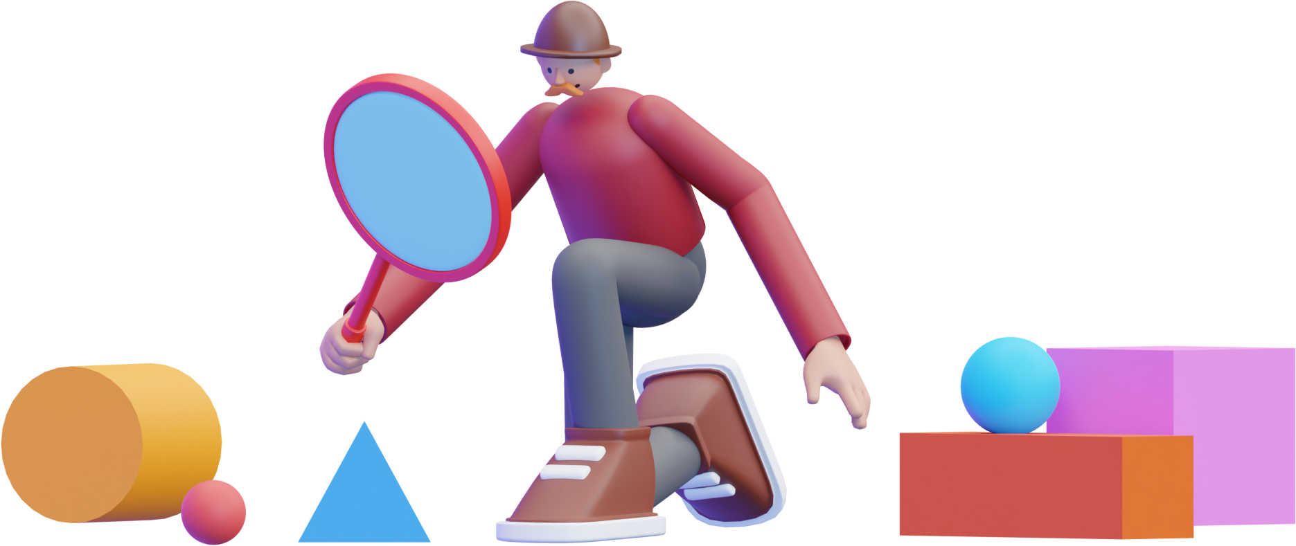 3d illustration expression regain breakthrough