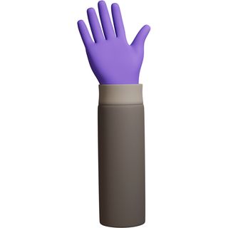 purple hand jumper sign hello