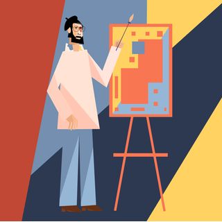 painter artist gallery painting brushwork