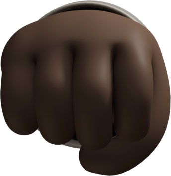fist hand black brown signs