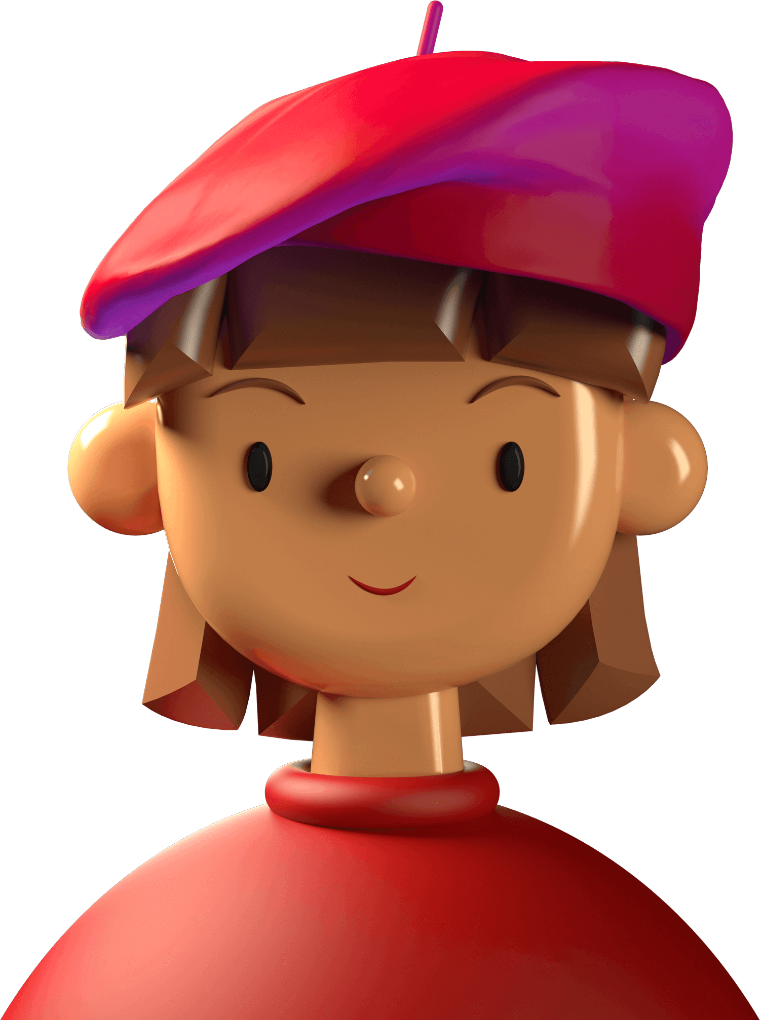 toy face people avatar hat