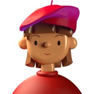 toy face people avatar hat