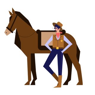 cowboy horse animal ranch