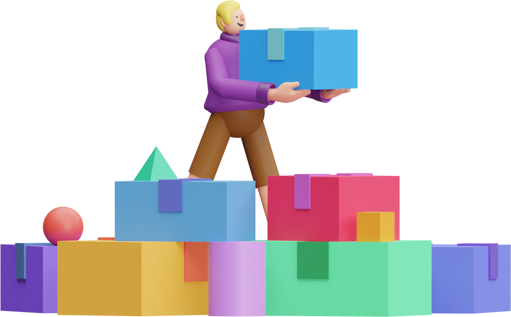3d illustration selling product speech