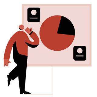 people orange analysis pie chart investigation