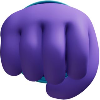 purple hand fist sign gesture