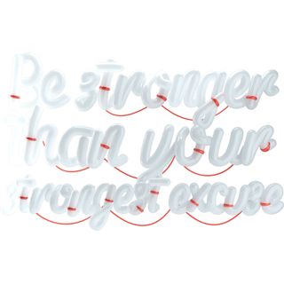 3d be stronger than your strongest excuse lettering