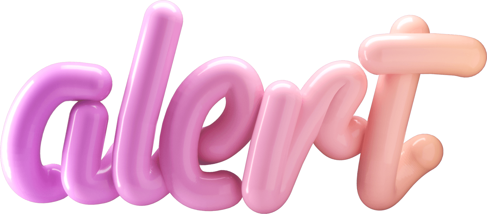 alert 3d lettering