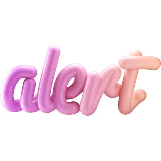 alert 3d lettering