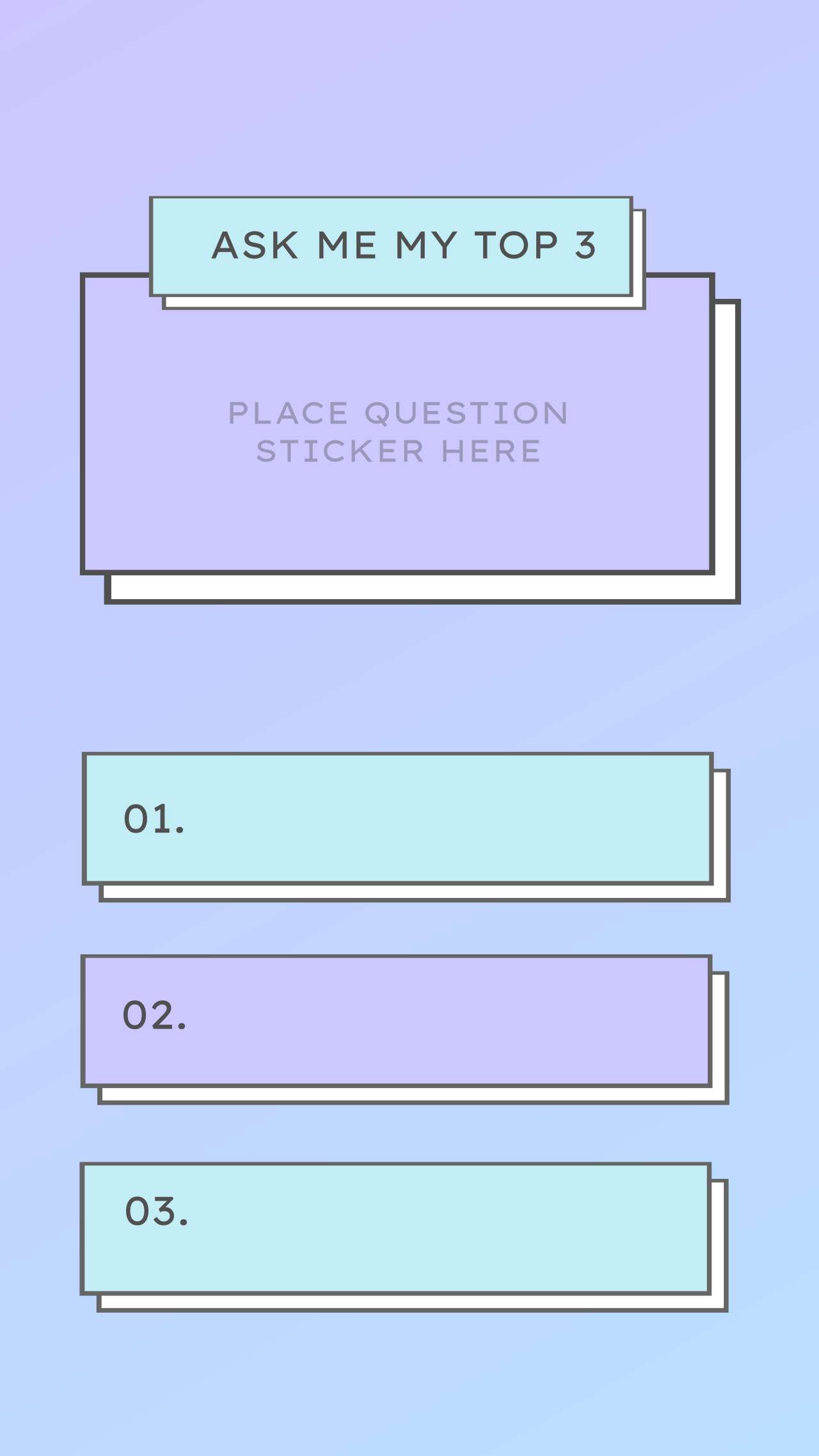 Instagram Stories Question Templates Pack