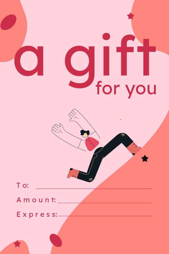 gift certificate organic shapes and stars