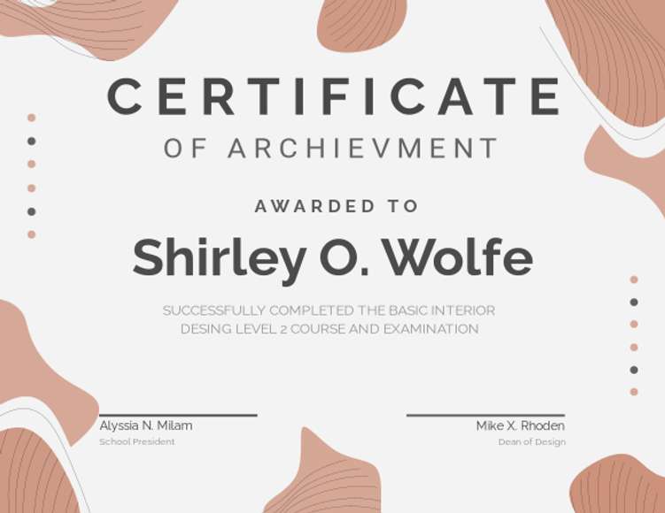 course certificate irregular forms and points