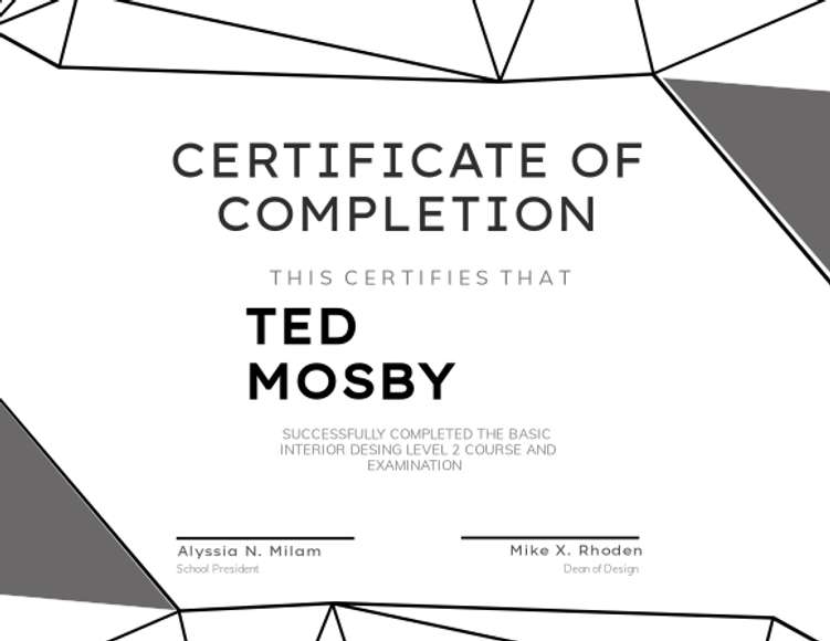 grey geometry course certificate