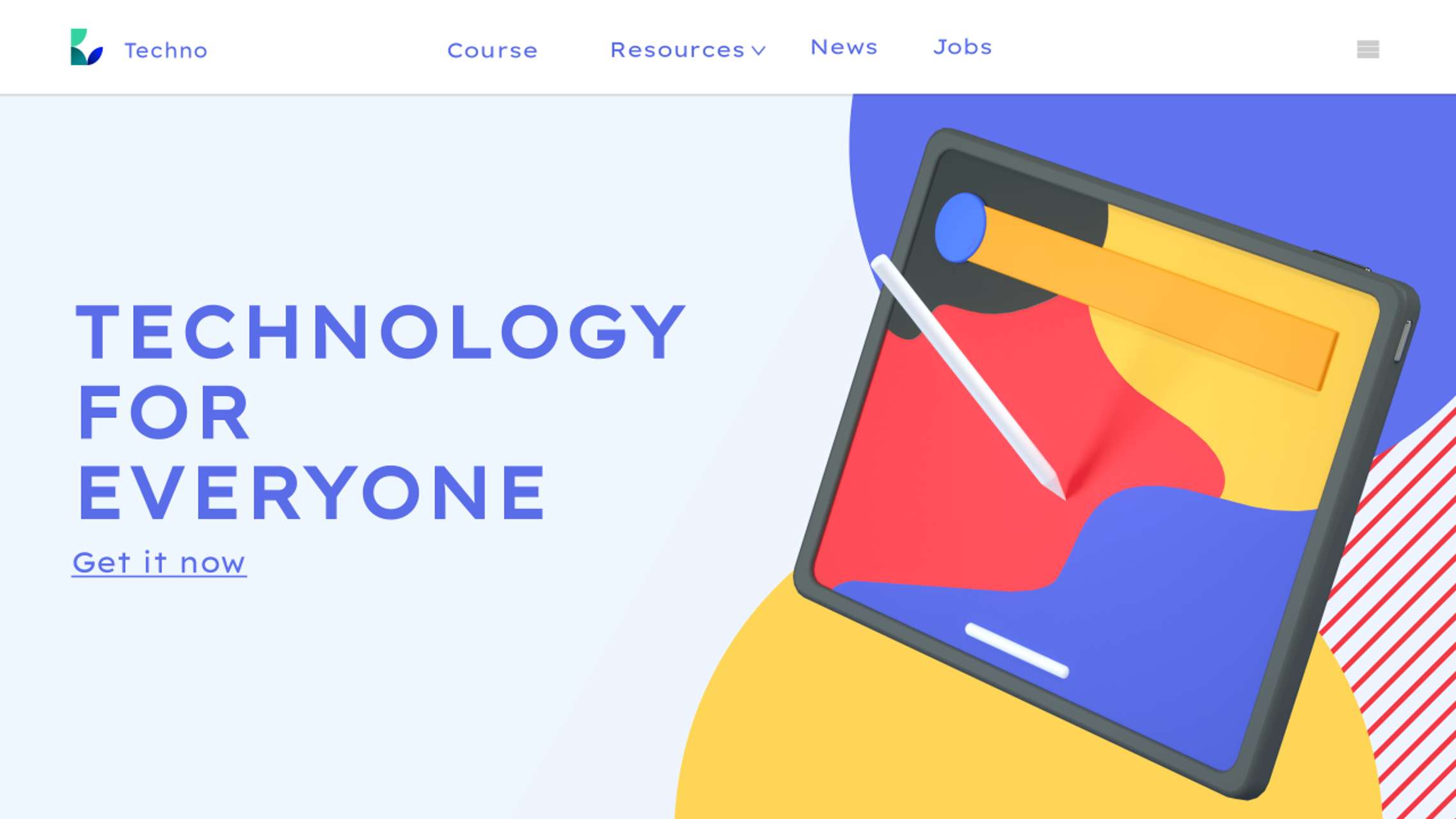 Header for techonology business web site