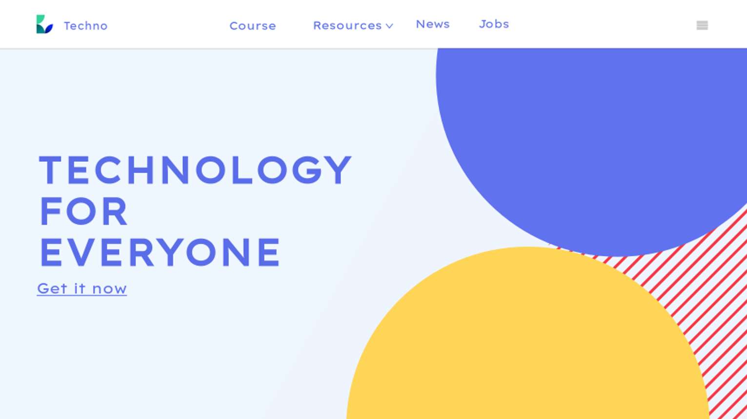 Header for techonology business web site
